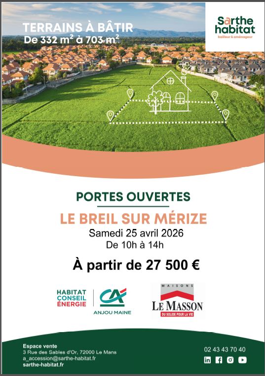 Portes ouvertes du 25 avril 2026 : Terrains à bâtir